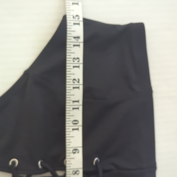 Old Navy Laced Up High Neck Swim Top Large Ebony - Picture 11 of 11